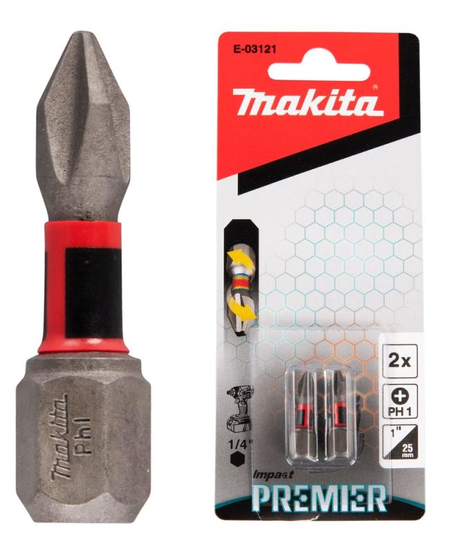 Makita Premier Bits PH1 • 25mm • 2st