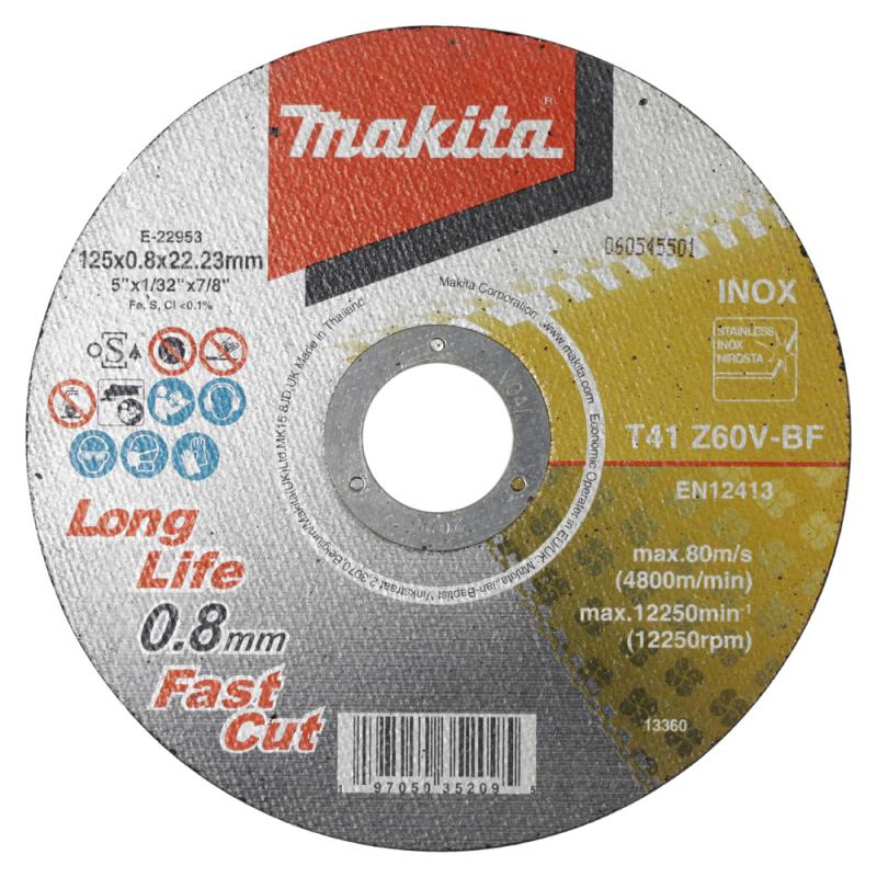 Makita kapskiva 125x0,8 mm • Metall / Rostfritt