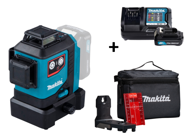 Makita SK700D Multilinjelaser 12V (röd)+ Batteripaket-på-köpet, värde 1400:-