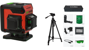 Multilinjelaser 3D Golv Grön med stativ