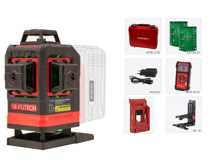 Multilinjelaser 4D 18Volt MAX Fjärr