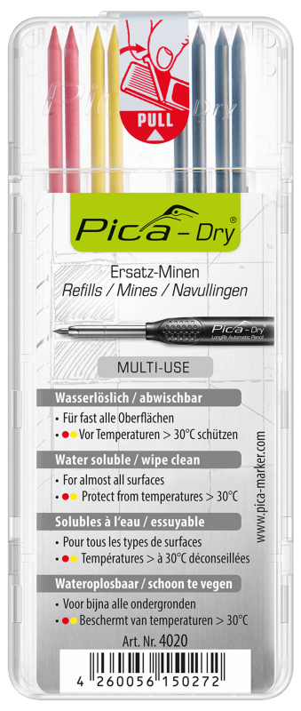 Pica Dry Refilstift • Allround • 10-pack