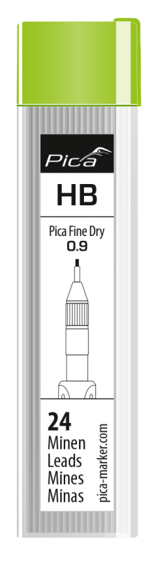 Pica Fine Dry Refilstift • HB • 24-pack