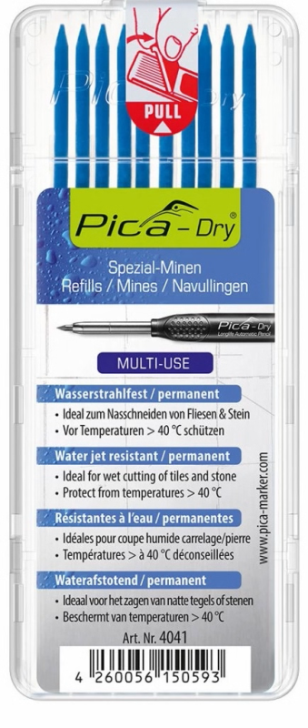 Pica Dry Refilstift • Blå • 8-pack