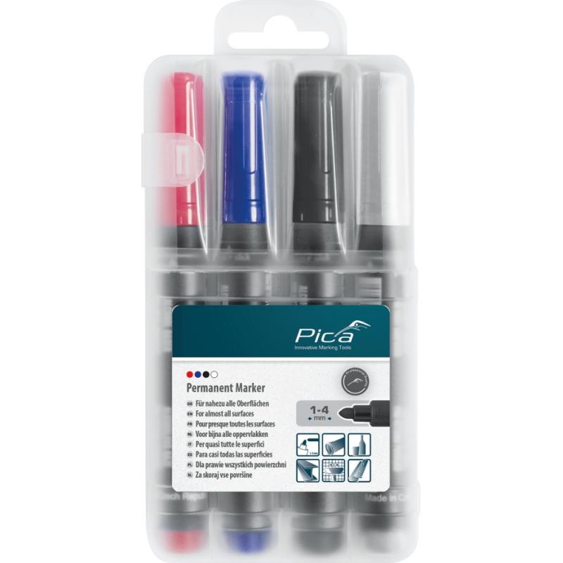 Pica Märkpenna 4-pack, 1-4mm