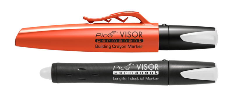 Pica visor Märkkrita vit