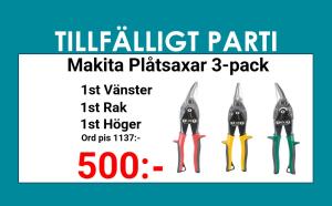 Makita Plåtsaxar 3-pack