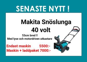 Makita SN001GZ Snöslunga 40V
