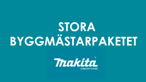 Makita Stora byggmästarpaketet  (20 st maskiner+radio+lampa+väskor).