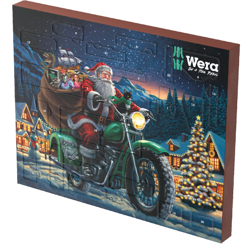Wera Calendrier De L'Avent 2024 - 25 Pièces Outils Premium Avec Zyklop Mini, Salière & Poivrière