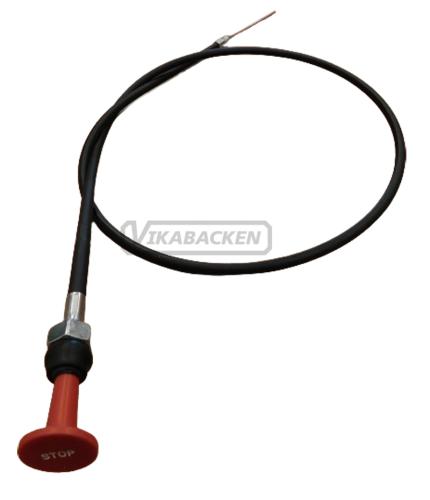 Stoppvajer 2m röd knopp