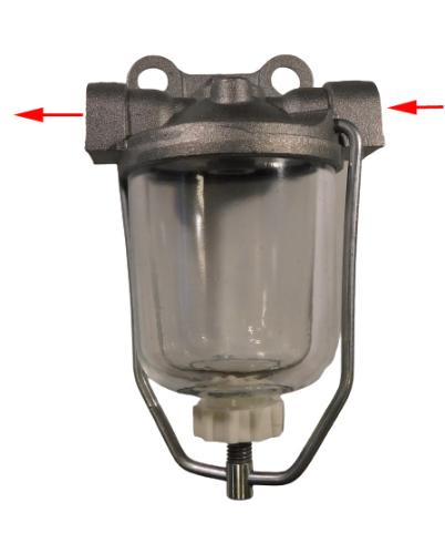 Bränslerenare 1/2" med glas