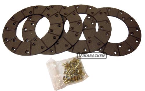 Bromsbelägg 4st 178mm diameter