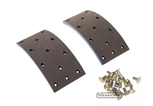 Bromsbelägg trumbroms m.nitar