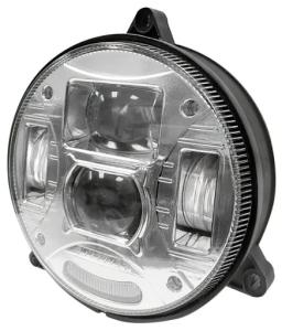 LED-strålkastare Rund 132mm 3-punkt Krom