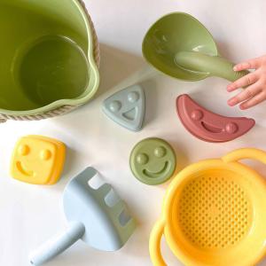 Ecoline Bucket set with sand molds Happy Faces