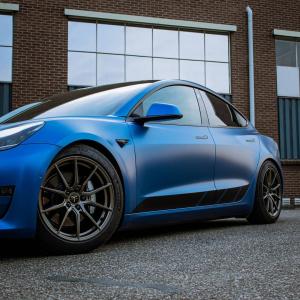 Avery Satin Metallic Dark Blue