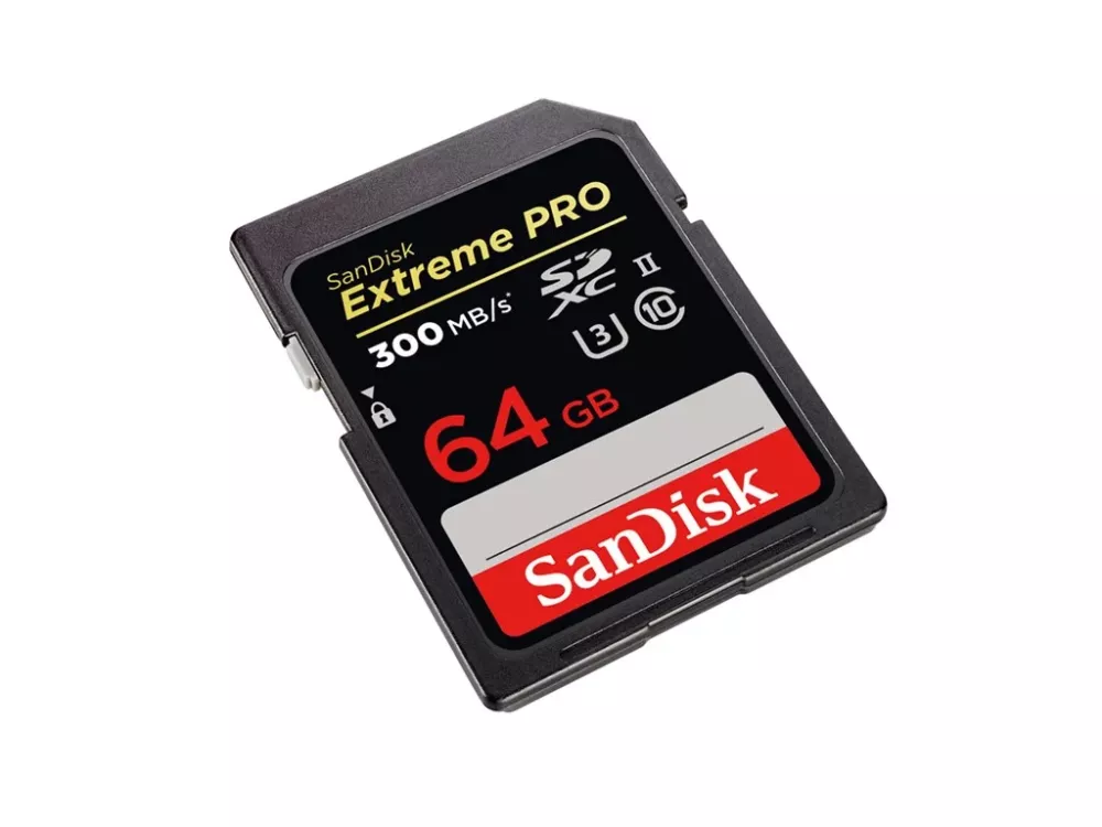 Sandisk Memorycard Secure Digital 64GB Extreme Pro SDXC UHS-II U3 C10 300MB/s