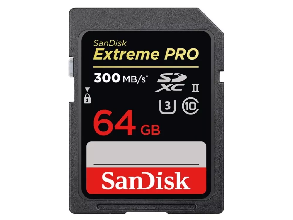 Sandisk Memorycard Secure Digital 64GB Extreme Pro SDXC UHS-II U3 C10 300MB/s