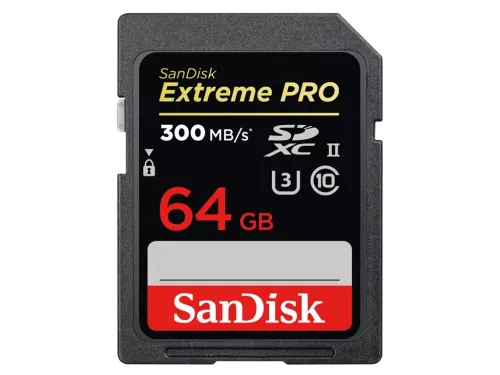 Sandisk Memorycard Secure Digital 64GB Extreme Pro SDXC UHS-II U3 C10 300MB/s