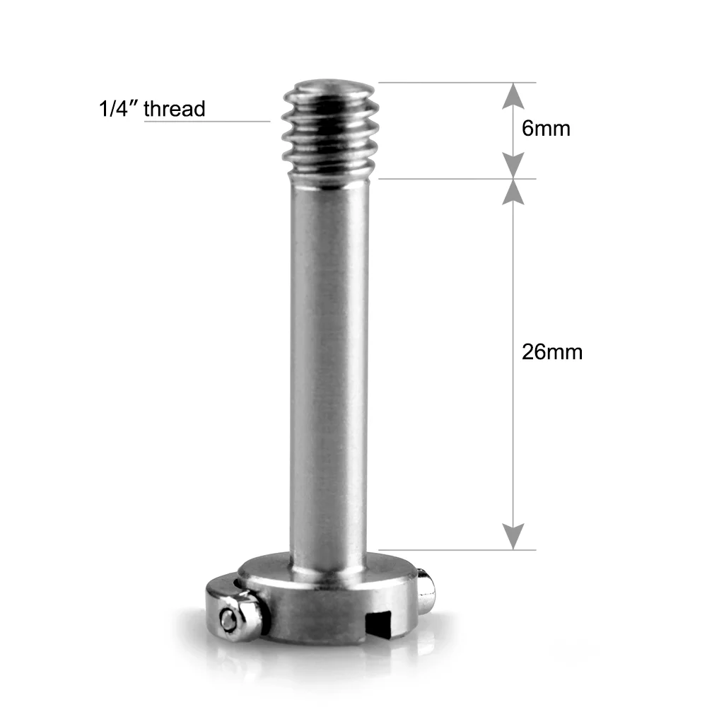 1/4" Long Camera Screw with D-Ring for Camera Rig  2pcs Pack