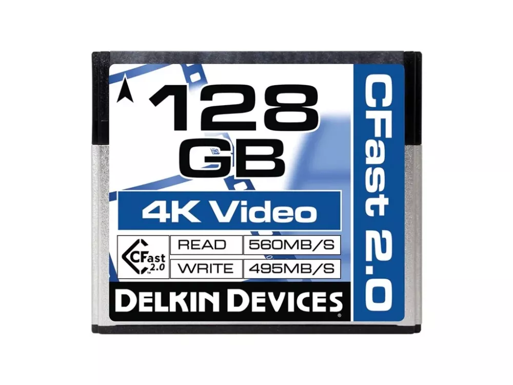 Delkin Memory Card Cinema CFast 2.0 128GB 560MB/s