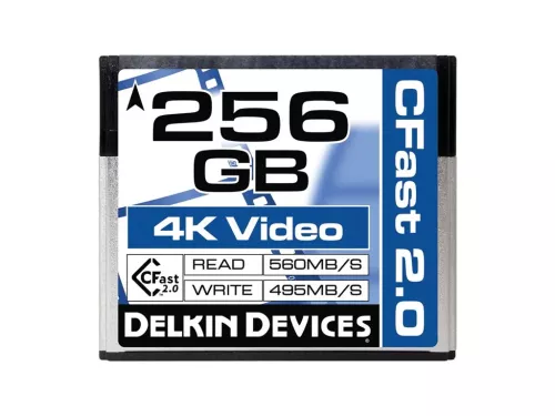Delkin Memory Card Cinema CFast 2.0 256GB 560MB/s