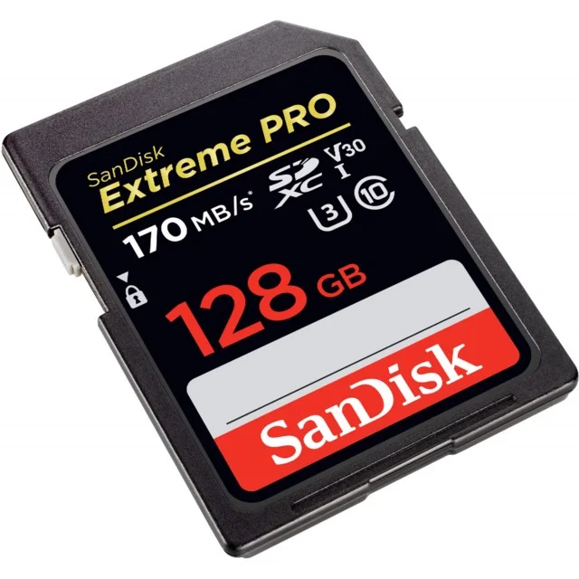 Sandisk Memorycard Secure Digital 128GB SDXC Extreme Pro 170MB/s UHS-I V30 U3 C10
