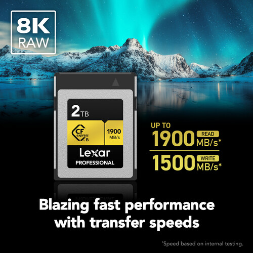 Carte mémoire LEXAR CFexpress Type B Pro Gold R1750/W1500 2TB