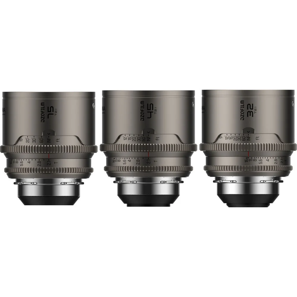 DZOFilm Arcana Anamorphic Prime 3-Lens Kit 32/45/75mm PL
