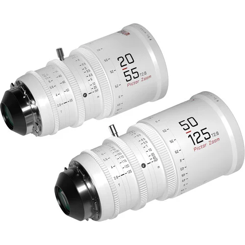 DZOFilm Pictor 20-55mm and 50-125mm T2.8 Super35 Cinema Zoom Lens Bundle White  (PL Mount and EF Mount)