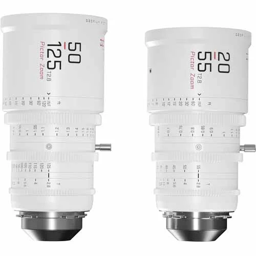 DZOFilm Pictor 20-55mm and 50-125mm T2.8 Super35 Cinema Zoom Lins Kit  White  (PL Mount och EF Mount)