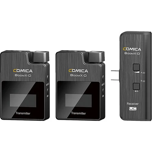 Comica Audio BoomX-D UC2 Ultracompact 2-Person Digital Trådlöst ljudsystem För Android Smartphones (2.4 GHz)