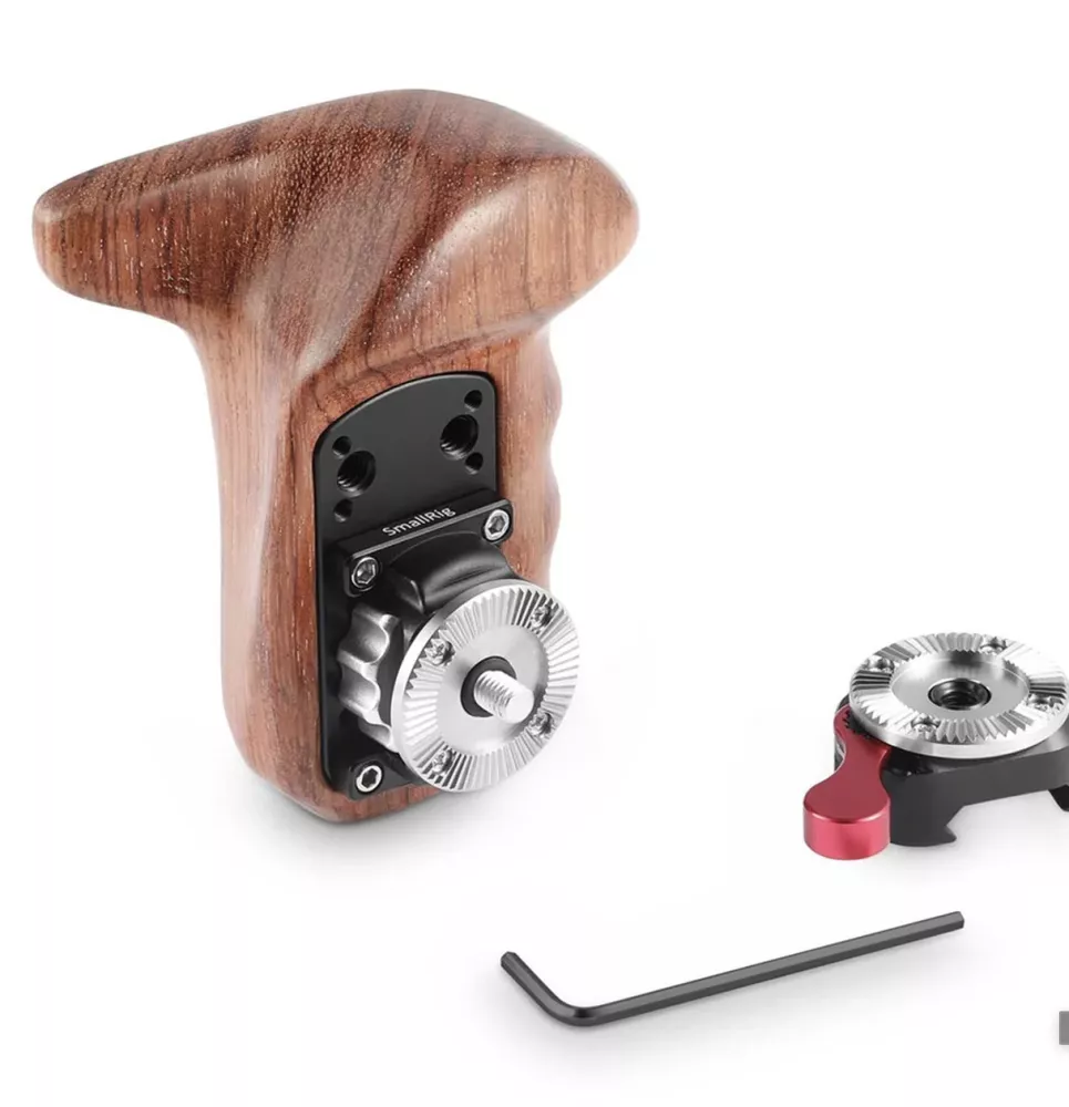 SmallRig Left Side Wooden Grip with NATO Mount 2118