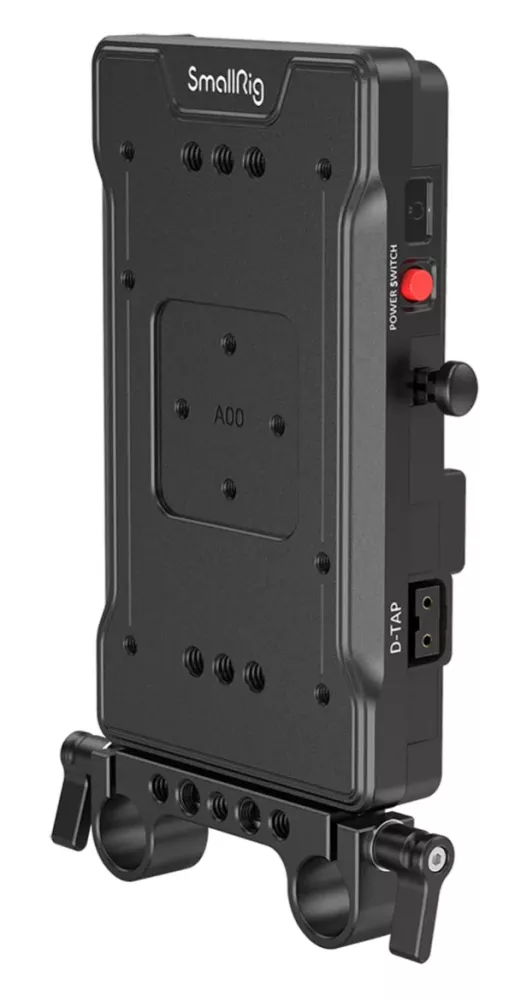 SmallRig V Mount Battery Adapter Plate with Dual 15mm Rod Clamp 3058