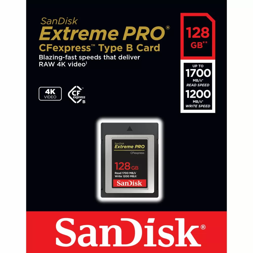 Sandisk CFexpress Type B Extreme Pro 128GB 1700MB/s