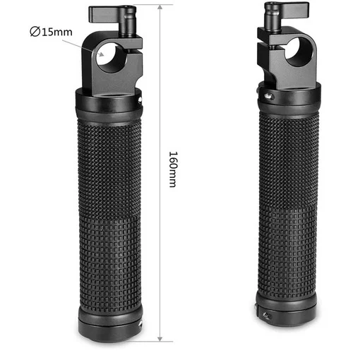 SmallRig Black Basic Handle V2 with 15mm Rod Clamp (2pcs) 1626