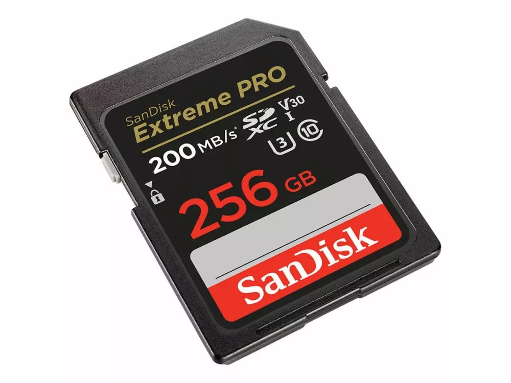 Sandisk Memorycard Secure Digital 256GB SDXC Extreme Pro 200MB/s UHS-I V30 U3 C10