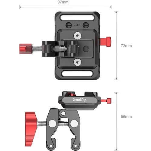SmallRig Mini V-Lock Battery Plate 2989 with Claw-Shaped Clamp 2989