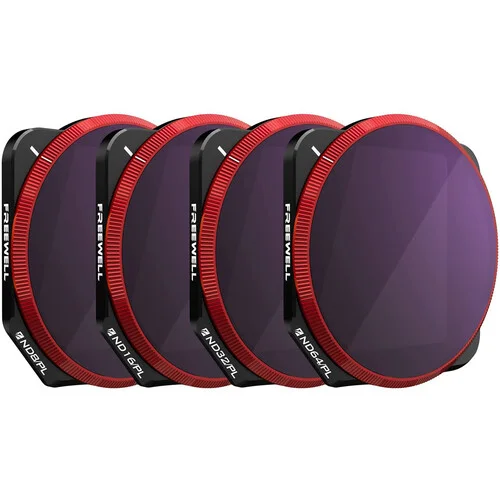 Freewell Mavic 3 Bright Day - 4K Series - 4 Pack ND8/PL, ND16/PL, ND32/PL, ND64/PL Filters