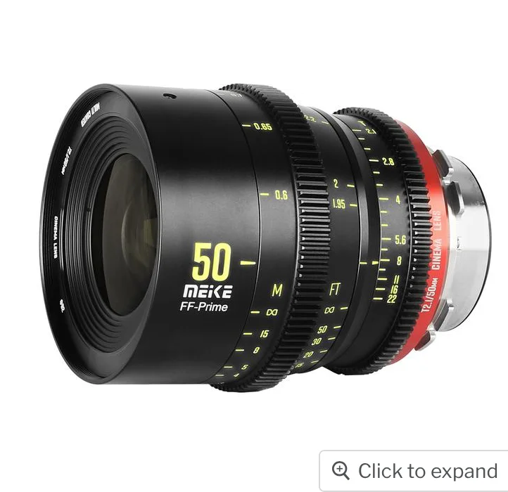 Meike 50mm T2.1 Fullformat  Prime Cine Lins RF