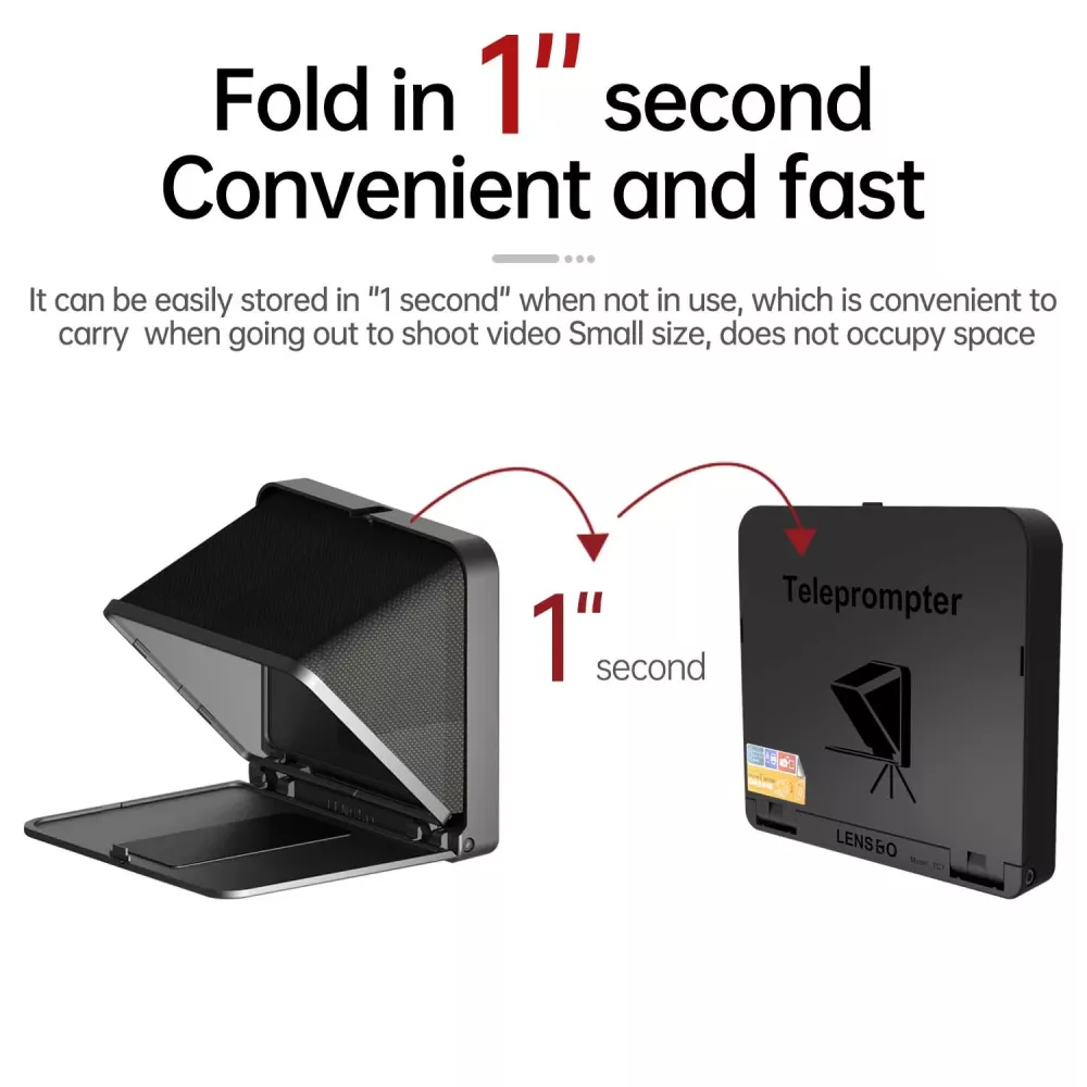 LENSGO TC7 Teleprompter  Till Dslr Smarpthone Ipad Med Fjärkontroll