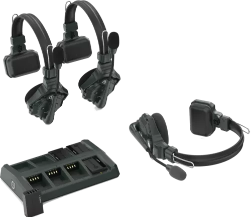 Solidcom C1 Full Duplex Wireless Intercom System Med  3 headsets