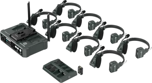 Solidcom C1 Full Duplex Wireless Intercom System with HUB & 8 headsets