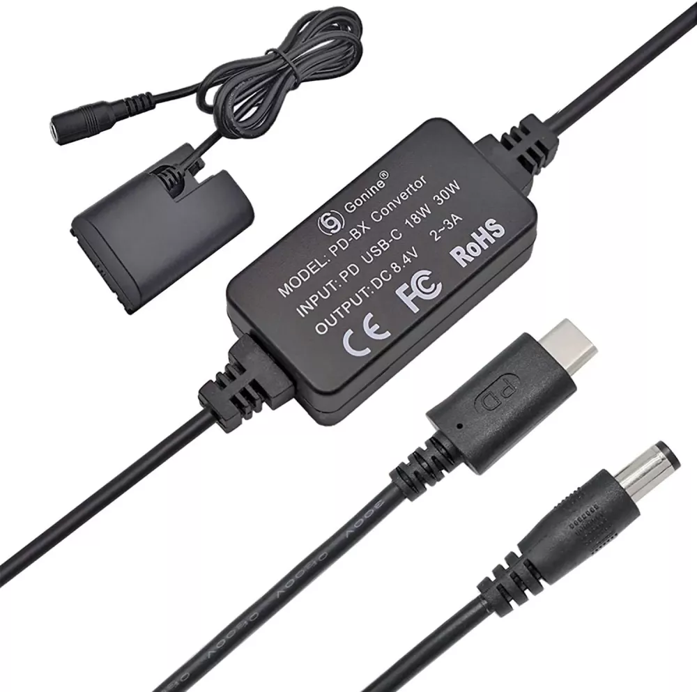 ACK-E6 PD USB-C-converter and  DR-E6 Dummy-batteri