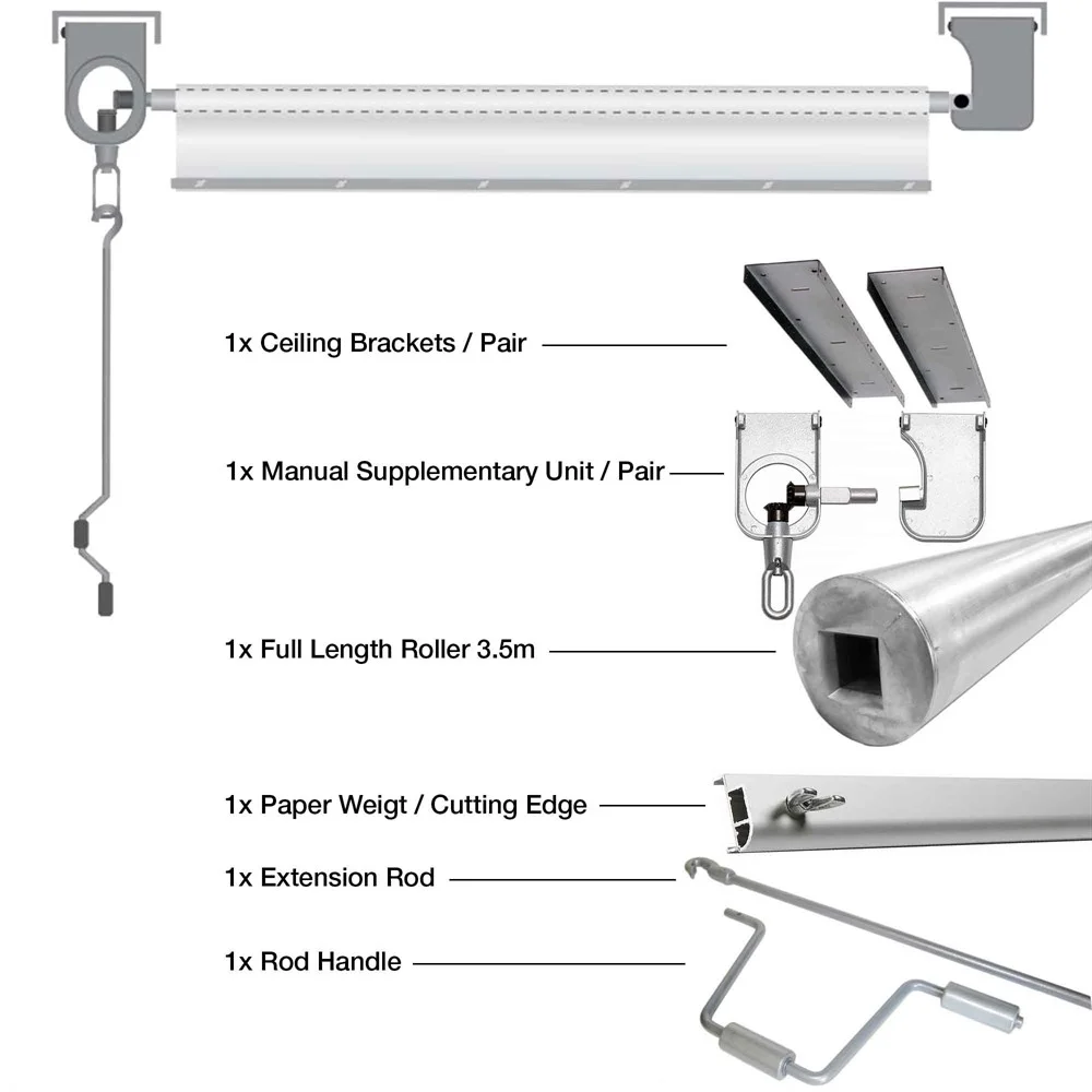 Colorama Rolleasy Ceiling  Mount for two 2.72m Paper Background
