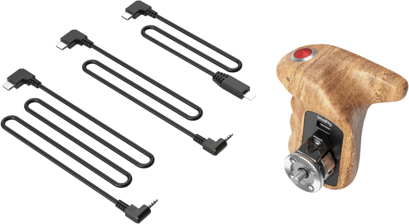 Smallrig 3324 Rosette Side Handle Wood med Record Start/Stop Remote Trigger