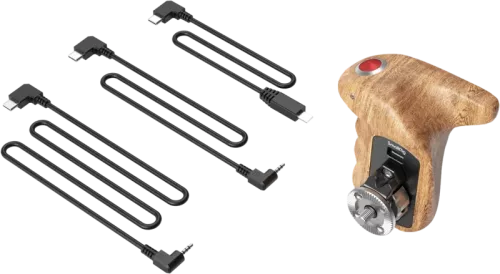 Smallrig 3324 Rosette Side Handle Wood with Record Start/Stop Remote Trigger