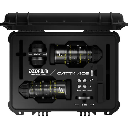 DZOFilm Catta Ace FF 18-35/35-80mm T2.9 Cine Zoom Lins Kit  PL/EF Svart