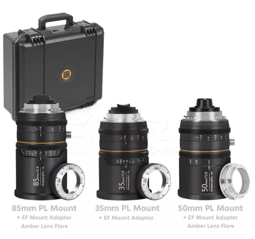 Great Joy 1.8X Anamorhic 3-Lens kit 35mm+50mm+85mm PL&EF Interchangeable Mount